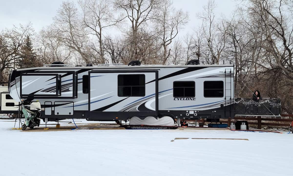 Rebecca Blackwell's RV. View from the outside.