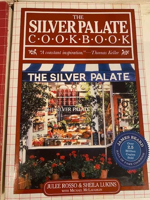 Silver plate cookbook cover.