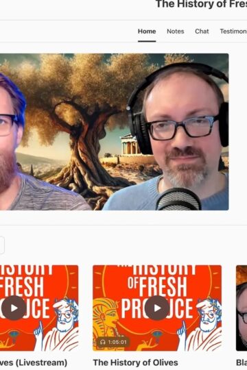 The History of Fresh Produce Podcast header image.