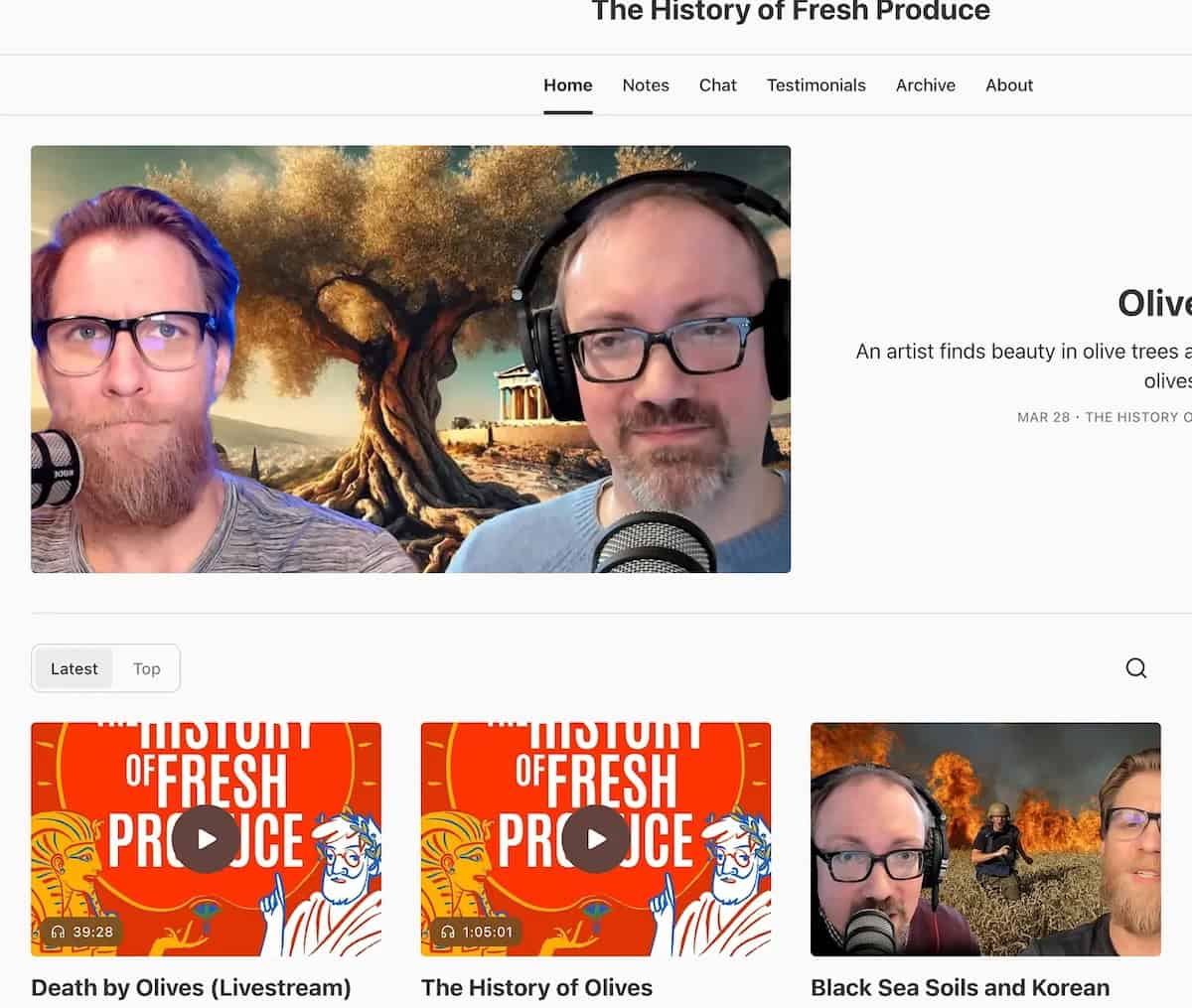 History of Fresh Produce, Podcast header image.